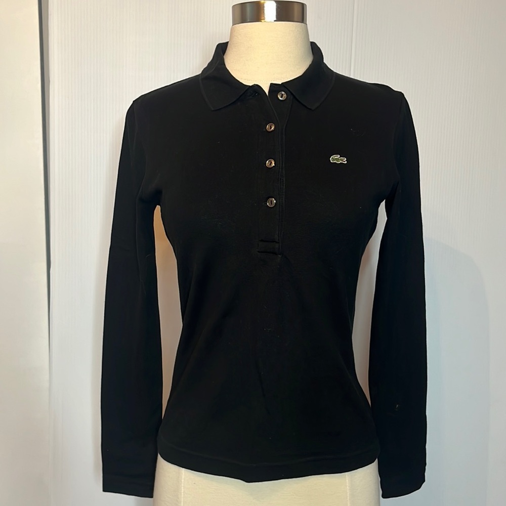 (SOLD 😁)Lacoste Black blouse size M